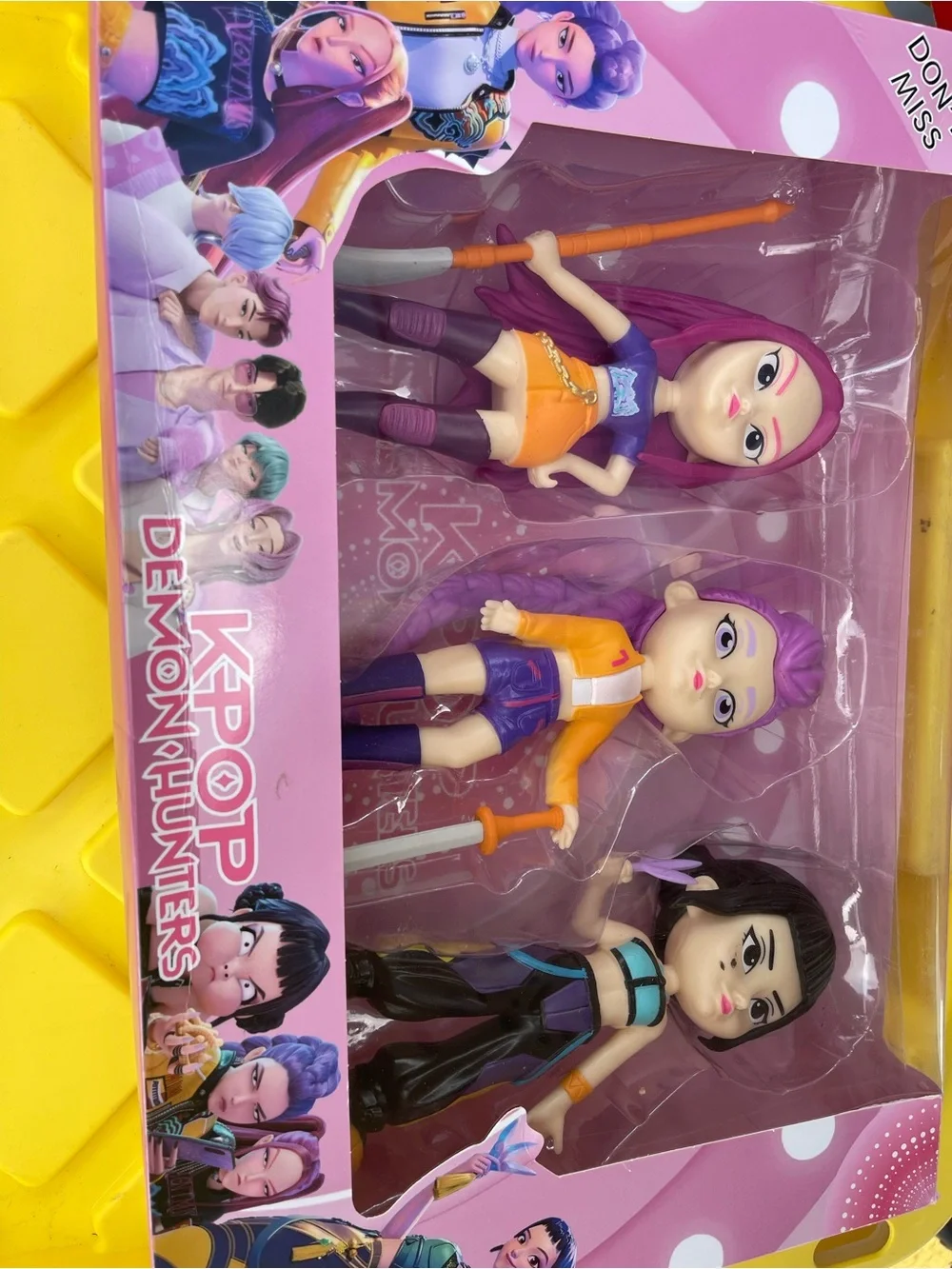 K-Pop Demon Hunters 3-Pack Fashion Dolls - Pink & Purple